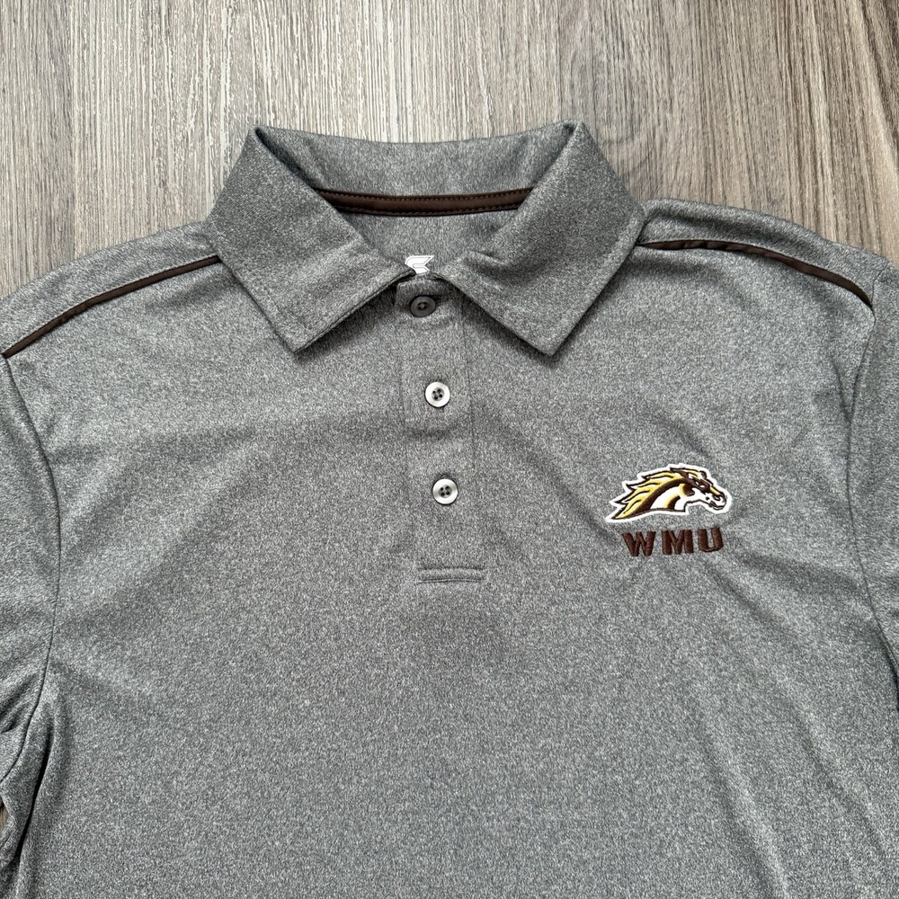 Colosseum Western michigan WMU Polo Gray Small Men's New With Tags MSRP‎ $45